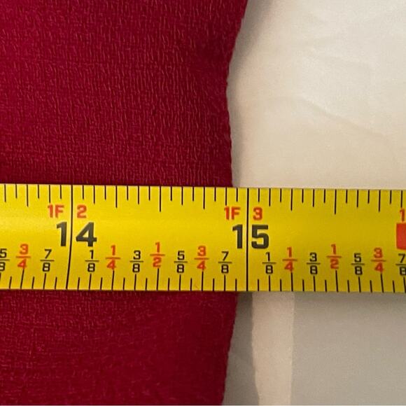 BCBGMaxAzria Red Pure Smooth Wool Academia Office Career Dress NWOT Size 8 - Picture 12 of 14